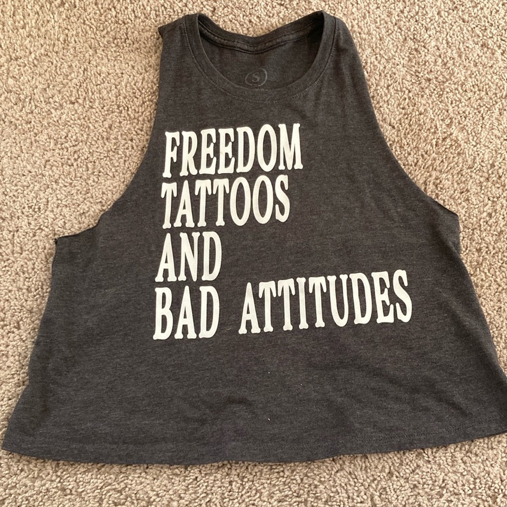 Edgy Charcoal Sleeveless Muscle Tee